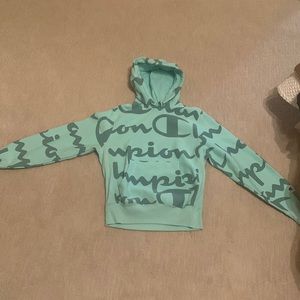 TEAL CHAMPIONS ADULT MEDIUM MENS CHAMPION HOODIE